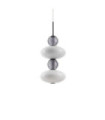 Pendant Light Glass, Black Metal