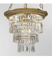 Chandelier classique MILORD CRYSTAL laiton antique 4 ampoules