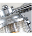 Applique murale Kichler Acier,verre grainé transparent Chrome poli