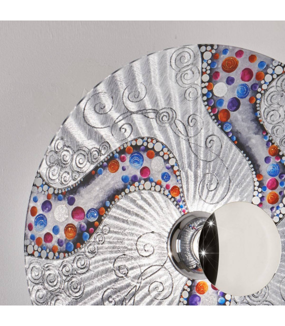 Aplique de diseño LUNA cromo 1 bombilla