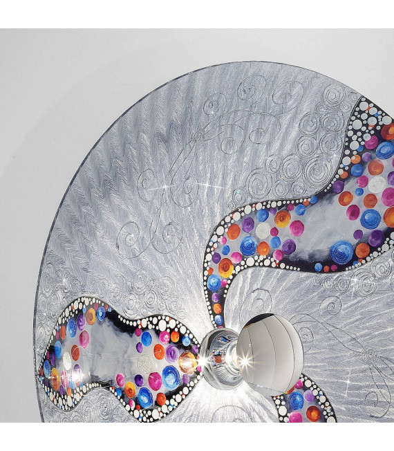Aplique de diseño LUNA cromo 1 bombilla