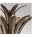Applique murale extérieur Plantation Verre optique ambre gravé à l'intérieur,aluminium Bronze bruni