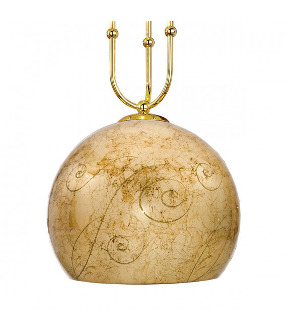 Design Pendelleuchte LUNA 24 Karat Gold 1 + 1 Glühbirnen