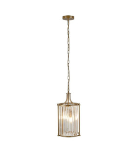 Suspension Victoria Acier doux Clair, laiton antique