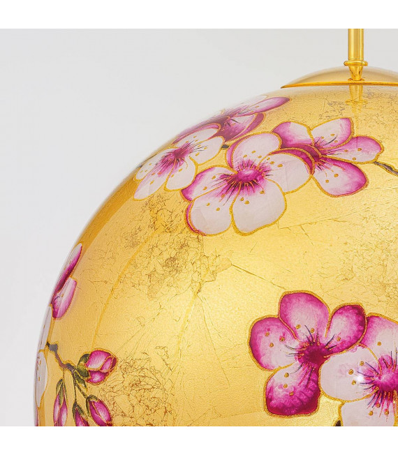 Design Pendelleuchte LUNA Gold 24 Karat 1 Glühbirne