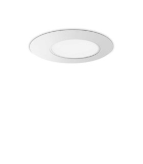 Plafoniera Iride Metallo, Plastica Bianca