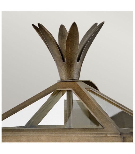 Palma exterior wall light Aluminum, transparent glass Burnished bronze