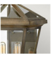 Palma exterior wall light Aluminum, transparent glass Burnished bronze