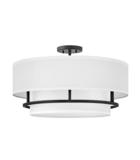 Lampada da soffitto Graham in acciaio nero