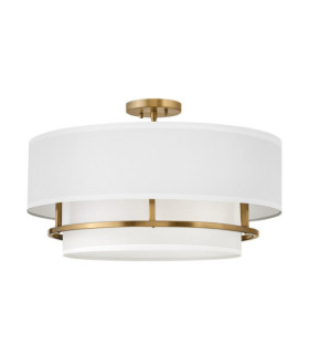 Plafoniera Graham In Acciaio Ottone Laccato