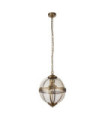 Coronet pendant light Mild steel, glass Antique Brass