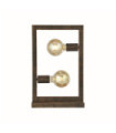 Oblong Table Lamp Mild Steel Rustic Brown