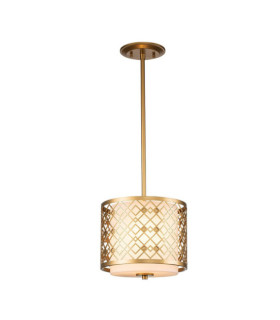 Ziggy Pendelleuchte aus Glas, lackierter Goldstahl
