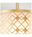 Ziggy Pendant Glass, Lacquered Gold Steel