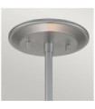 Ziggy Pendant Glass, Lacquered Silver Steel