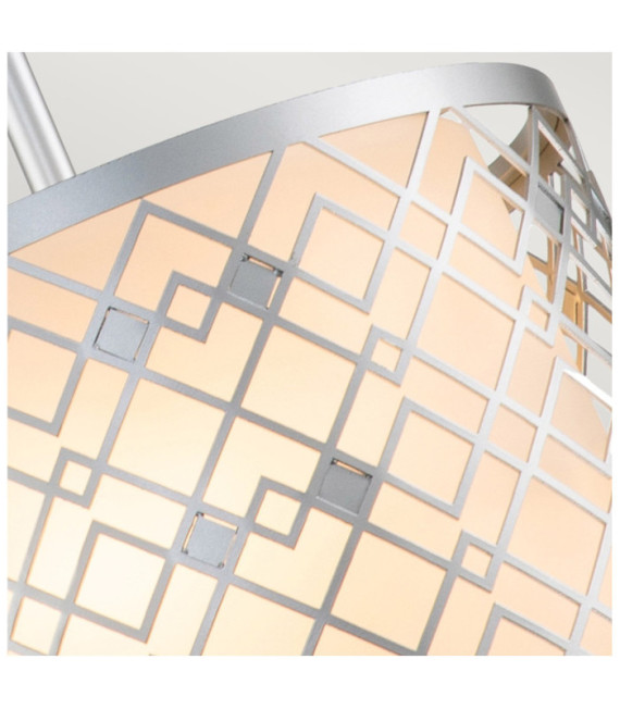 Suspension Ziggy Verre,Acier Argent Laqué