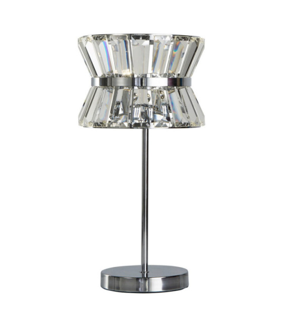 Lampe de table Uptown Acier doux,cristal Clair, chromé
