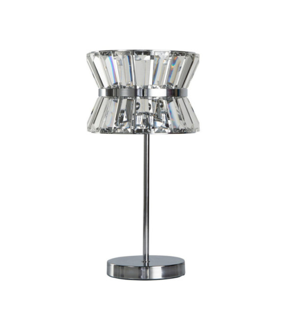 Lámpara de mesa Uptown Acero dulce, cristal transparente, cromo