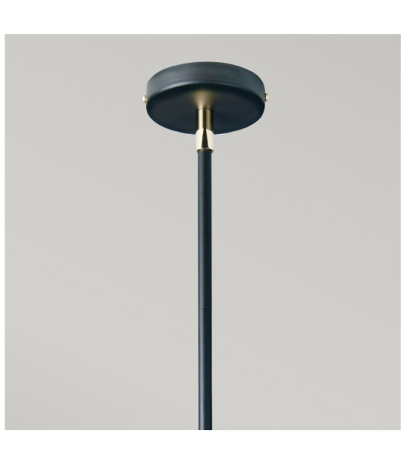 Lámpara colgante Balance de acrílico, pantalla de acero negro