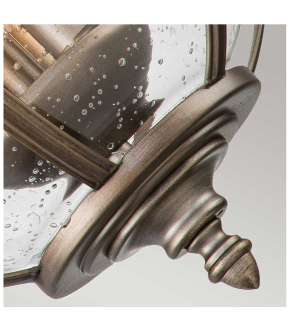 Kichler exterior wall light Aluminum, brass, transparent grained glass Burnished bronze