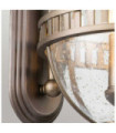 Kichler exterior wall light Aluminum, brass, transparent grained glass Burnished bronze