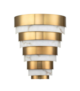 Hinkley wall light Steel, alabaster imitation Brass Heritage