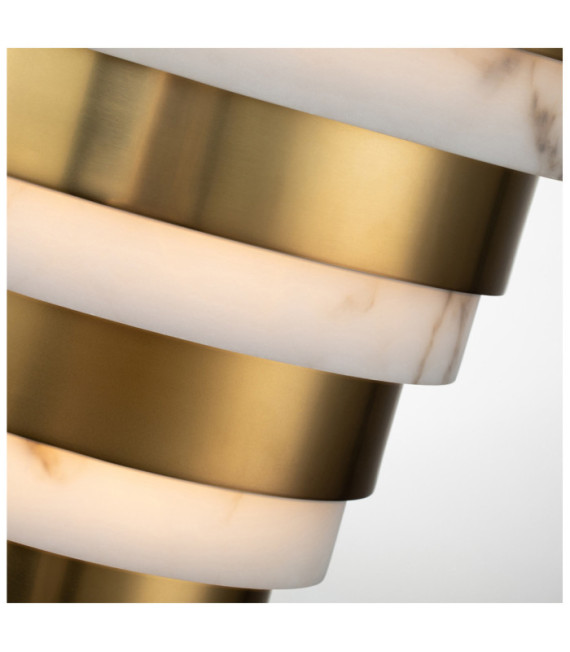 Hinkley wall light Steel, alabaster imitation Brass Heritage