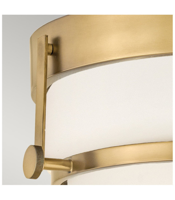 Harper ceiling light Steel, opal frosted glass Brass Heritage