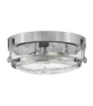 Harper ceiling light Steel, transparent grained glass Polished chrome