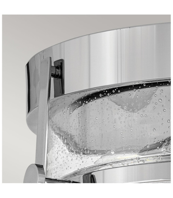 Lámpara de techo Harper Acero, cristal granulado transparente Cromo pulido