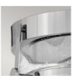Plafonnier Harper Acier,verre grainé transparent Chrome poli