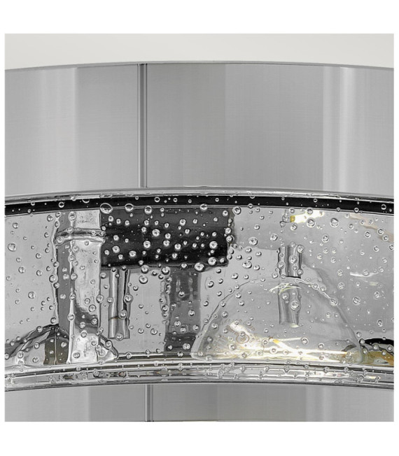 Plafonnier Harper Acier,verre grainé transparent Chrome poli