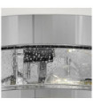Plafonnier Harper Acier,verre grainé transparent Chrome poli