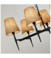 Gothic pendant light Mild steel, Black fabric