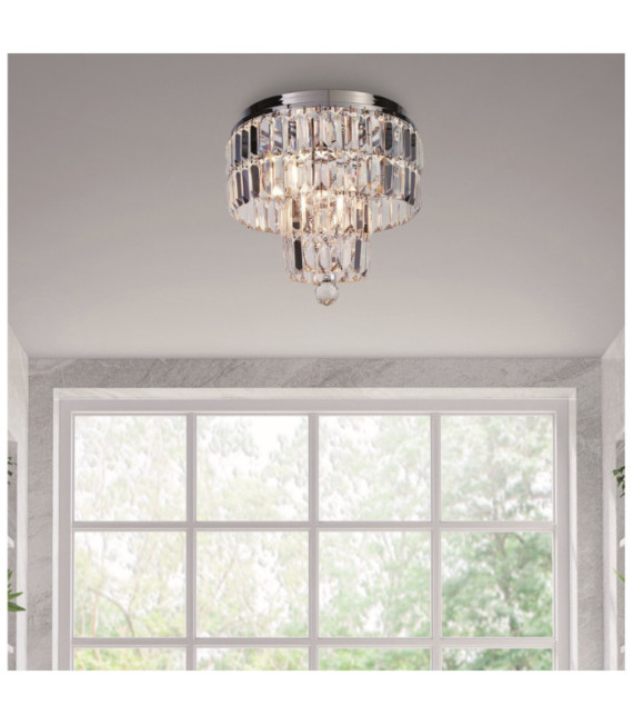 Plafonnier Empire Acier doux Chrome, clair
