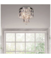 Empire ceiling light Mild steel Chrome, clear