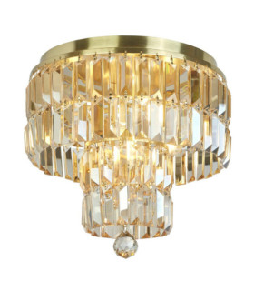 Empire ceiling light Mild steel, glass Brass
