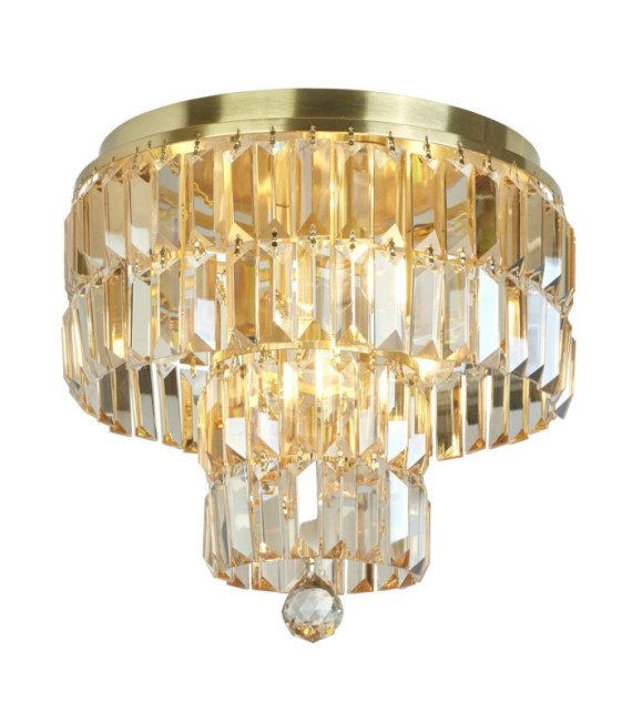 Empire ceiling light Mild steel, glass Brass
