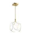 Suspension LED Kichler Fer,acrylique givré,aluminium Blanc avec Champagne Or