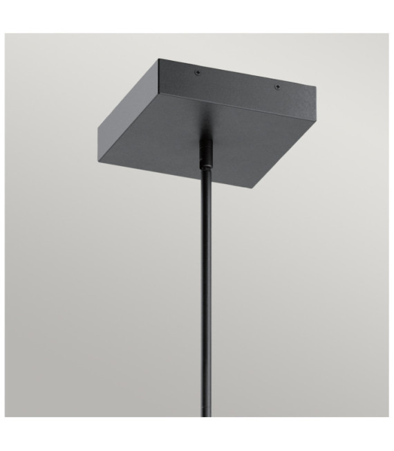 Lampada a sospensione LED Kichler Ferro, acrilico satinato, alluminio Nero opaco