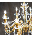 Chandelier classique CONTARINI CRYSTAL or Français 8 ampoules