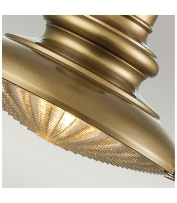 Lámpara colgante de exterior Redding Vidrio, Aluminio Bronce envejecido pintado