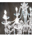 Chandelier classique CONTARINI CRYSTAL chrome 8 ampoules