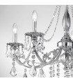 Chandelier classique PISANI CRYSTAL chrome 5 ampoules