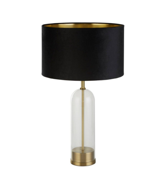 Oxford table lamp Mild steel, glass Brass