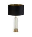Oxford table lamp Mild steel, glass Brass