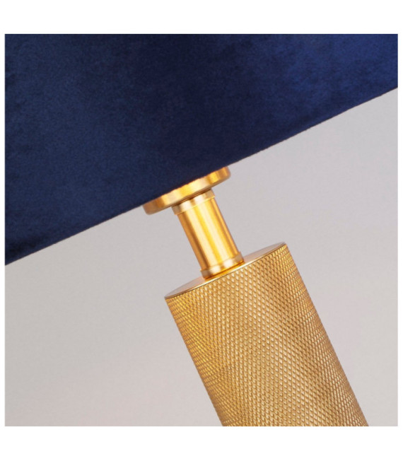 London Table Lamp Mild Steel, Brass Fabric