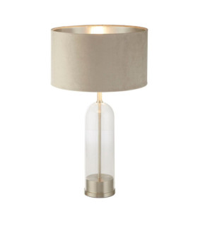 Lampe de table Oxford Acier doux,verre Nickel satiné