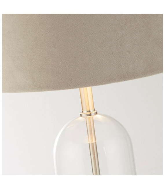 Lampe de table Oxford Acier doux,verre Nickel satiné