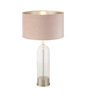 Oxford Tischlampe Weichstahl, Glas Satin-Nickel